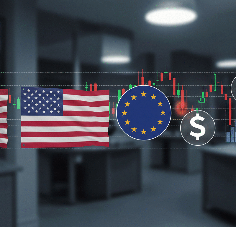 U.S. and European stock futures trade flat as investors await key inflation data.