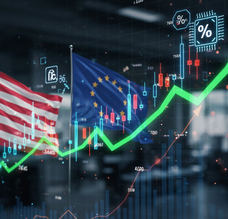 U.S. and European stock futures climb as traders anticipate rate cuts and tech sector catalysts.