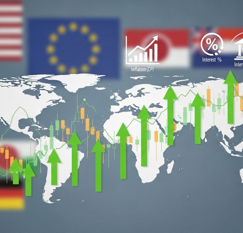 Global stock futures rise moderately as risk-on sentiment builds, though inflation and policy risks keep investors cautious.