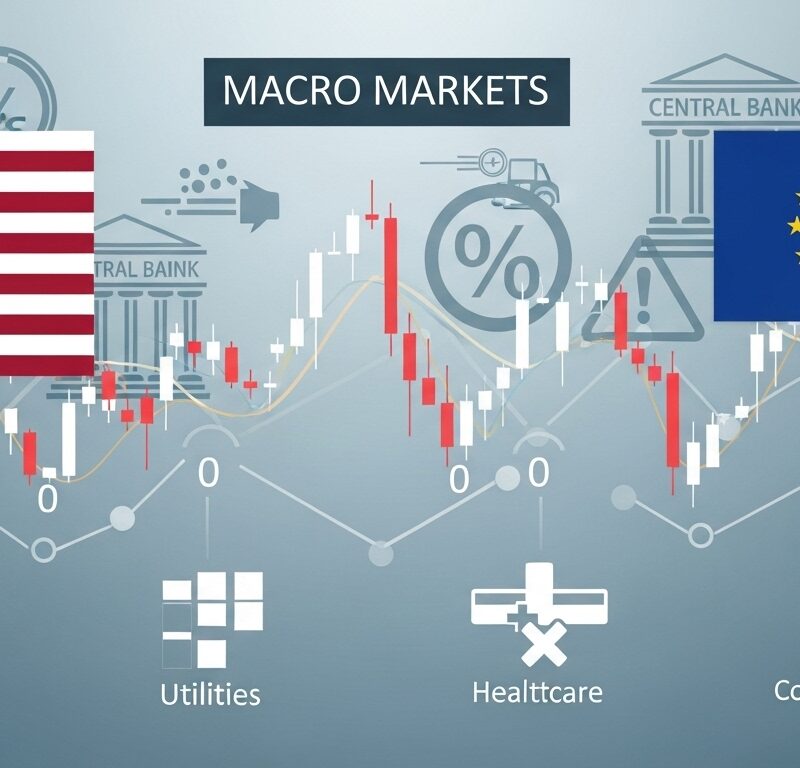 European and U.S. stock futures trade flat with a defensive bias as earnings optimism is tempered by policy risks.