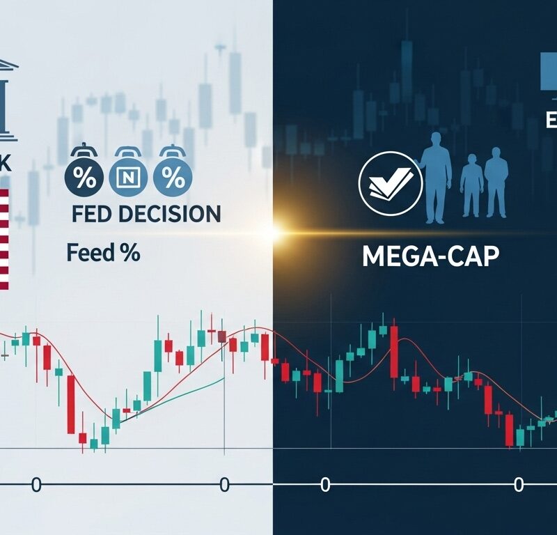 European and U.S. stock futures tread water as investors await a key Fed decision and major mega-cap earnings.