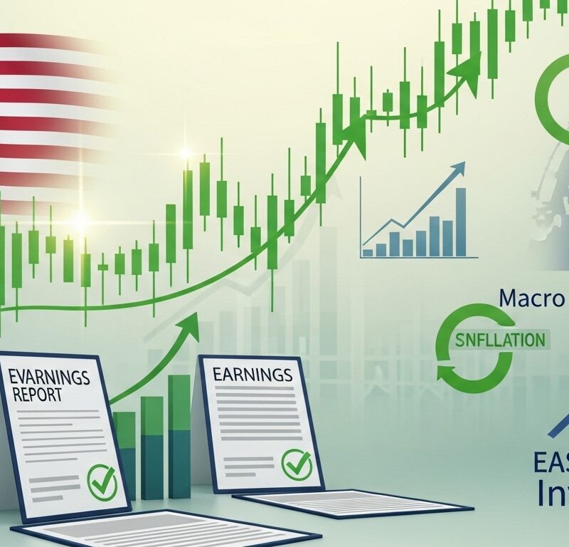 European and U.S. stock futures rally as investors react to strong corporate earnings and positive macro surprises.