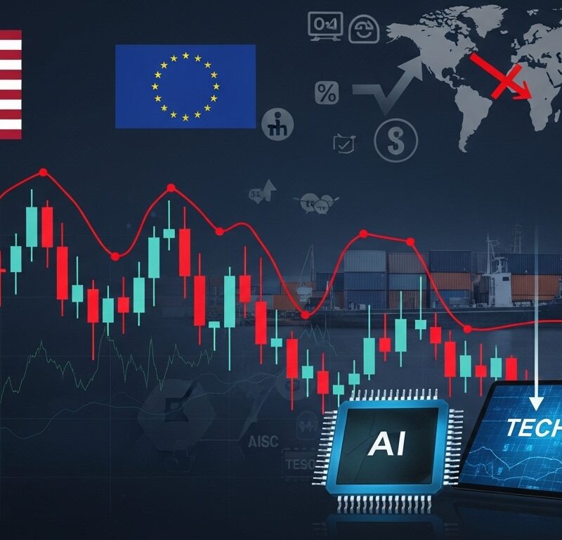 U.S. and European stock futures fall as tech weakness and macro uncertainty weigh on reopened trade activity.