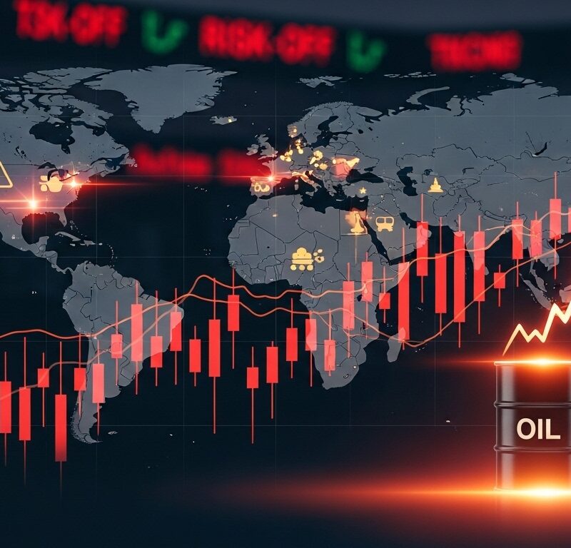 Global stock futures fall as oil shocks and rising war risks weigh on investor sentiment.