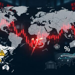 Global stock futures fall as war risks and interest rate fears pressure global market sentiment.