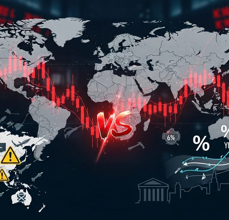 Global stock futures fall as war risks and interest rate fears pressure global market sentiment.