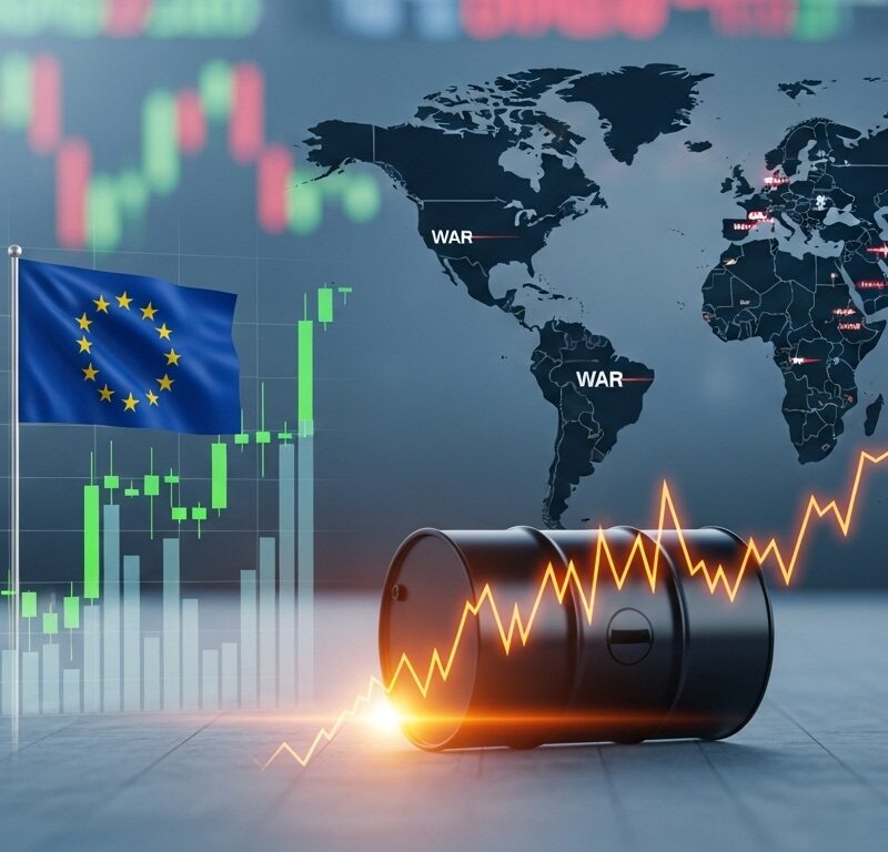 European and U.S. stock futures rise slightly as oil volatility and war concerns dominate global market attention.