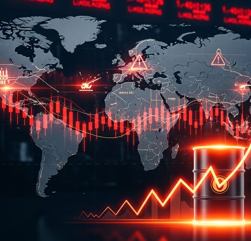 Global stock futures fall as war escalation fears and an oil price surge shake investor sentiment.