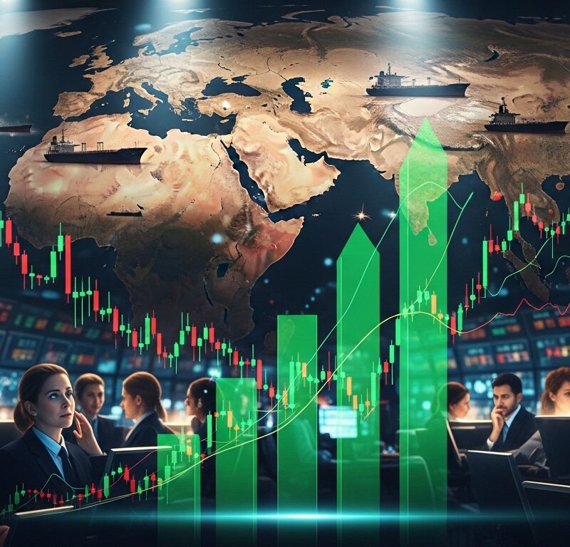 European and US futures rising with narrow market leadership and Hormuz oil risk