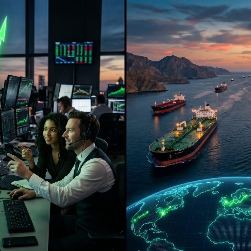 Stock futures rising as AI earnings momentum builds and Hormuz oil route tensions ease